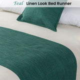 Jason Linen Look Teal Bed Runner Double/Queen V442-WAM-BEDR-LINENLOOK-TEAL-Q
