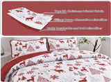 Snowflake Pattern nordic Christmas Queen Bedspread Set V745-AC080444Q13U