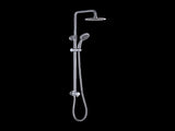 WELS 8" Rain Shower Head Set Rounded Dual Heads Faucet High Pressure Hand Held V63-827981