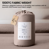 4pc 1000 Thread Count Cotton Rich King Bed Sheet Gift Pack CVC Microfibre Blend in Linen CVC-10KS-LN