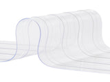 Strip Curtain, 4572 cm Length x 20 cm Width x 2 mm Thickness, Clear Ribbed PVC Curtain Strip Door V952-JPVC150X81PCS0RHMV0