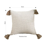 SOGA 2X 50cm Beige Pillow Textured Throw Cover, Luxurious Rib Knit Ribbed Cotton Throw Pillow FRENCHCUSHION203X2