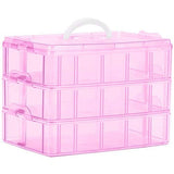 Organizer,3-Tier Craft Organizers and Storage,Stackable Storage Containers with 30 Compartments V1192-AZ-W-31832