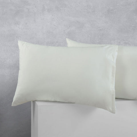 Accessorize Pair of Cotton Polyester Standard Pillowcases Stone V442-HIN-PILLOWC-COTTONPOLYESTER-STONE-ST