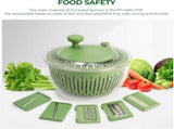 Salad Spinner Large, Vegetables Wash Bowl, Fruits & Herb Lettuce Dryer with 5 Blade Slicer Egg Yolk V1258-DP02-C-1394