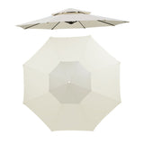 3 Meters Double Top Sunshade Umbrella Cloth Outdoor Courtyard Garden Umbrella V1294-YM0901-240124HL06-2