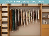 Clear Garment Bags for Hanging Clothes, 40" Suit Bags for Closet Storage, Plastic Dustproof Suit V1366-AZ2-W-18294