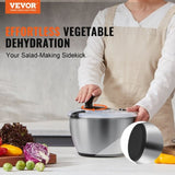 Stainless Steel Salad Spinner, 4.5L, One-handed Easy Press Large Vegetable Dryer Washer, Lettuce V952-BXGKSLXZQ304P4FP6V0