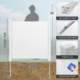 Outdoor Privacy Screens, 50" W x 50" H Air Conditioner Fence, Pool Equipment Enclosure, Horizontal V952-PVCYSWLMB50XGXYIGV0