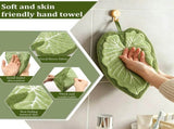 4Pcs Leaf Shaped Hand Towels Long Lasting Durability Water Absorption and Quick Drying Performance V1366-AZ2-W-15069