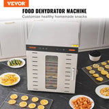 VEVOR 10 Trays Food Dehydrator Machine Stainless Steel 1000W Jerky Fruit Drying V952-SP1005481000WM6IMV3