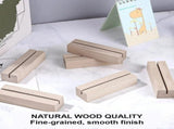20-Pack Natural Wood Card Holders with Double-Sided Adhesive Dots for Photos, Postcards and Place V1188-MS-731-097