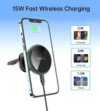 CHOETECH T205-F 15W Magnetic Car Charger Holder with LED Light V28-ELECHOT205F
