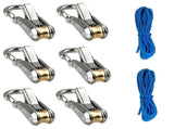 Rope Tightener & Guyline Tensioner - Heavy Duty Retractable Paracord with Alloy Carabiner V1366-AZ2-W-14242