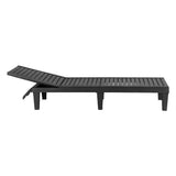 Gardeon Sun Lounge Adjustable Recliner Patio Outdoor Furniture Lightweight Black FF-LOUNGE-PP-BK