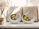Platinum Ceramic "New Life" Sculpture Symbolizing growth through the form of a sprouting seed, V1102-ZZJJGSBJ001
