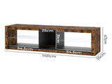 Levede TV Stand Cabinet Glass Display Storage Shelves TA1035-AU