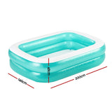 Bestway Kids Pool 200x146x48cm Inflatable Above Ground Swimming Pools 450L BW-POOL-KID-SQ-54005
