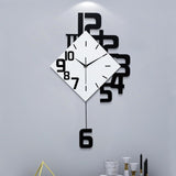 Modern Diamond Wall Clock Creative 3D Design Silent Quartz Wall Clock for Living Room, Bedroom, V1107-CS-KTGZ