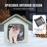 VEVOR Elevated Heated Cat House, Outdoor Kitty with Timer, 600D Oxford Cloth Foldable Cat V952-FWSBYMBHSNJBKOLU0V3