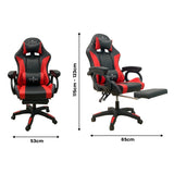 Spire Onyx LED Massage Gaming Chair - Red and Black 815ER