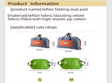 Blue S size Portable Foldable Pet Bed Mat Waterproof Travel Dog Bed and Cat Cushion with Carry V888-ELOSUNG53286