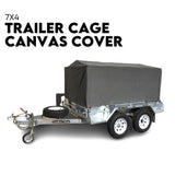 Box Cage Trailer Cover Canvas Tarp for 7x4 ft 600mm High Cage V379-TRAILCOV749002