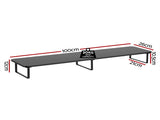 Artiss Dual Monitor Stand 100cm Riser Large Laptop Stand Desk Organiser Black DR-STB-111-03