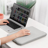 13 / 13.3 / 14 Inch Power & Pu Leather Laptop Bag - Gray PRL-6231475950DBT