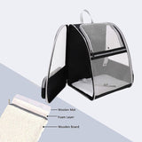 Grey Breathable Pet Carrier Backpack - 35 x 29 x 41 cm Oxford Fabric Travel Bag with Mesh V888-ELOSUNG47429