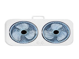 Tabletop Dual Fan USB Rechargeable Silent Air Circulation Fan with Brushless Motor Multi Speed V1294-YM0901-3113250059313