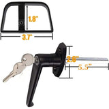 5-1/2" L-Handle Lock Kit, Shed Door Latch with 2 Keys, 5-1/2" Stem Shed L-Handle Lock Kit for Sheds V1369-AZ3-W-16274