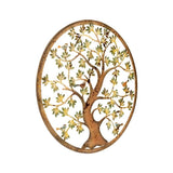 Laser Cut Colourful Round Tree Of Life w 3 Birds Wall Art 60cm V637-24835TRE