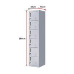 6-Door Locker for Office Gym Shed School Home Storage V63-832681