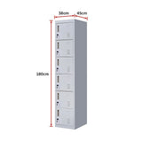 6-Door Locker for Office Gym Shed School Home Storage V63-832681