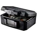 Black Privacy Lock Fire Chest with Carrying Handle for Secure Storage LSB-69002
