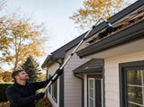 4M Telescopic Gutter Cleaning Tool Kit with Adjustable Pole, Gutter Brush & Gutter Rake V63-959271