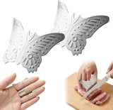 Stainless Steel Finger Guard, 2026 Upgrade Finger Protector for Cutting, Cute Butterfly & Bear V1258-DP02-F-401