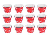12pcs/Set Melamine Cup Imitation Porcelain Beverage Mug for Restaurant Student School Red V1294-YM0901-3118210147711