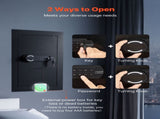 Wall Safe, 3-Tier Hidden Wall Mounted Safe Password & Key, Q235 Cold-Rolled Steel In-Wall Box V952-BGBXJ4145625LE5K9001V9