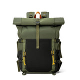 Nylon Waterproof Roll-Top Backpack, 22L-28L Expandable, Air-Cushion Strap System, Polyester Lining V1232-XXDS-SJB-003
