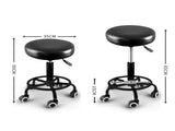 Levede 2x Salon Stool Swivel Bar Stools T4498-BKSTANDX2