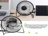 USB Solar Panel Powered Mini Portable Fan for Cooling Ventilation Home Travelling Fishing V1294-YM0722-JY03124