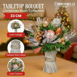 Christabelle 33cm Christmas Bouquet Floral Arrangement with Jewelled Baubles Berries Flowers Pi 112_GUE521