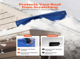Snow Roof Rake, 60cm PP Plastic Blade, 1.18-5.55 m Adjustable Roof Snow Scraper with Wheels, V952-WDPZ20FTGBSSJ5WOZ001V0