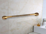 Antique Style Brass Carved Shower Tub Safety Grab Bar Wall Mounted Bathroom Accessories V1294-YM0722-JY04616