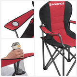 SONGMICS Folding Camping Chair with Bottle Holder Red and Black V227-8498101001450