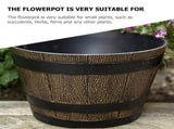 Plastic Bonsai Plant Pot Dark Brown Decorative Outdoor Planter Suitable for Succulents and Herbs V1370-AZ4-14815