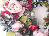 Christmas Wreath Handcraft Peony Wreath Artificial Spring Garland Wreath for Door Wall Wedding Party V1294-YM0717-10101620