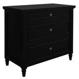 Beau 3 Drawer Solid White Cedar Turn Leg Dresser V199-SB003TLB